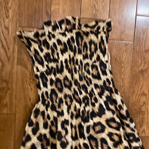 Strapless leopard long dress - Picture 2 of 5